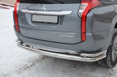 Тюнинг внедорожника Защита заднего бампера Mitsubishi Pajero Sport 2017