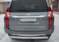 Тюнинг внедорожника Защита заднего бампера Mitsubishi Pajero Sport 2017
