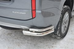 Тюнинг внедорожника Защита заднего бампера Mitsubishi Pajero Sport 2017