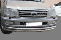 Тюнинг внедорожника Защита переднего бампера Toyota Land Cruiser 100 1998-2006