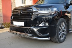 Тюнинг внедорожника Защита переднего бампера Toyota Land Cruiser 200 Executive 2016