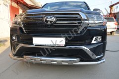 Тюнинг внедорожника Защита переднего бампера Toyota Land Cruiser 200 Executive 2016