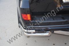 Тюнинг внедорожника Защита заднего бампера Toyota Land Cruiser 200 Executive 2016