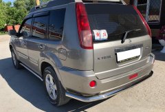 Тюнинг внедорожника Защита заднего бампера Nissan X-trail 2004-2007 (T30) Первое поколение (Рестайлинг)