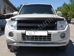 Тюнинг внедорожника Защита переднего бампера Mitsubishi Pajero 4 2006-2017