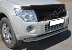 Тюнинг внедорожника Защита переднего бампера Mitsubishi Pajero 4 2006-2017