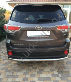 Тюнинг внедорожника Защита заднего бампера Toyota Highlander 2014