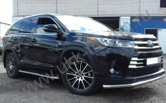 Тюнинг внедорожника Защита переднего бампера Toyota Highlander 2017