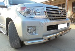 Тюнинг внедорожника Защита переднего бампера Toyota Land Cruiser 200 2013