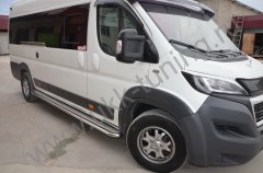 Тюнинг внедорожника Пороги с накладным листом Peugeot Boxer c 2014