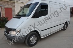 Тюнинг внедорожника Пороги с накладным листом Mercedes-Benz Sprinter 2001