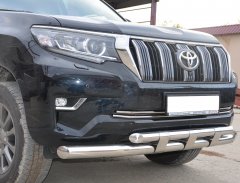 Тюнинг внедорожника Защита переднего бампера Toyota Land Cruiser Prado 150 2017