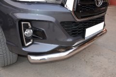 Тюнинг внедорожника Защита переднего бампера Toyota Hilux Exclusive Black 2018