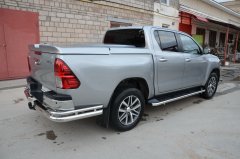 Тюнинг внедорожника Защита заднего бампера Toyota Hilux Exclusive Black 2018