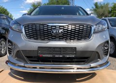 Тюнинг внедорожника Защита переднего бампера KIA Sorento Prime 2018