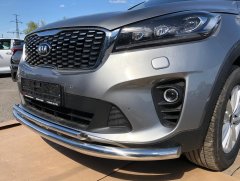Тюнинг внедорожника Защита переднего бампера KIA Sorento Prime 2018