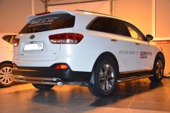 Тюнинг внедорожника Защита заднего бампера KIA Sorento Prime 2018