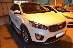 Тюнинг внедорожника Пороги с накладным листом KIA Sorento Prime 2018