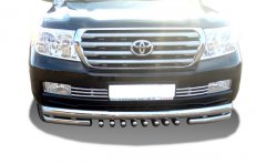 Тюнинг внедорожника Защита переднего бампера Toyota Land Cruiser 200 2007-2012
