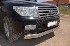Тюнинг внедорожника Защита переднего бампера Toyota Land Cruiser 200 2007-2012