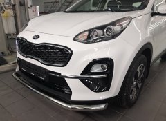 Тюнинг внедорожника Защита переднего бампера KIA Sportage 2018 (рестайлинг)