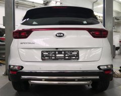 Тюнинг внедорожника Защита заднего бампера KIA Sportage 2018 (рестайлинг)