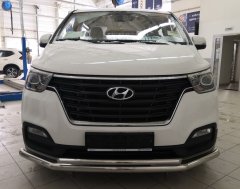 Тюнинг внедорожника Защита переднего бампера Hyundai H1 Grand Starex 2018