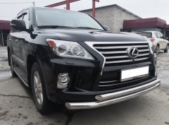 Тюнинг внедорожника Защита переднего бампера Lexus LX 570 2013-2015