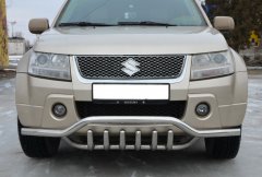 Тюнинг внедорожника Защита переднего бампера Suzuki Grand Vitara 2005-2012 3 дв.
