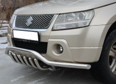 Тюнинг внедорожника Защита переднего бампера Suzuki Grand Vitara 2005-2012 3 дв.