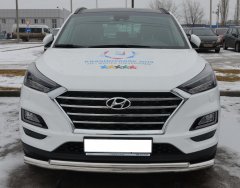 Тюнинг внедорожника Защита переднего бампера Hyundai Tucson 2018 III рестайлинг