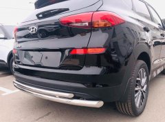Тюнинг внедорожника Защита заднего бампера Hyundai Tucson 2018 III рестайлинг