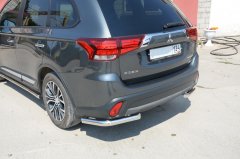 Тюнинг внедорожника Защита заднего бампера Mitsubishi Outlander 2015