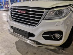 Тюнинг внедорожника Защита переднего бампера Haval H9 2018 рестайлинг