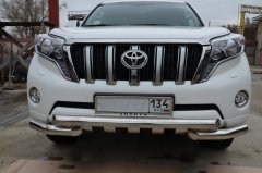 Тюнинг внедорожника Защита переднего бампера Toyota Land Cruiser Prado 150 2010