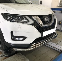 Тюнинг внедорожника Защита переднего бампера Nissan X-trail 2018- наст. время (рестайлинг)