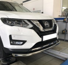 Тюнинг внедорожника Защита переднего бампера Nissan X-trail 2018- наст. время (рестайлинг)