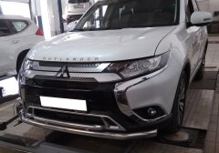 Тюнинг внедорожника Защита переднего бампера Mitsubishi Outlander 2019