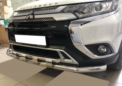 Тюнинг внедорожника Защита переднего бампера Mitsubishi Outlander 2019