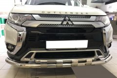 Тюнинг внедорожника Защита переднего бампера Mitsubishi Outlander 2019