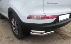 Тюнинг внедорожника Защита заднего бампера KIA Sportage 2010