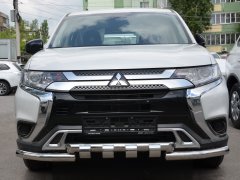 Тюнинг внедорожника Защита переднего бампера Mitsubishi Outlander 2019