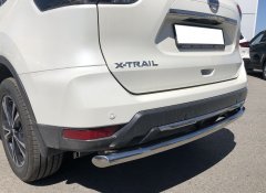 Тюнинг внедорожника Защита заднего бампера Nissan X-trail 2018- наст. время (рестайлинг)
