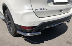 Тюнинг внедорожника Защита заднего бампера Nissan X-trail 2018- наст. время (рестайлинг)