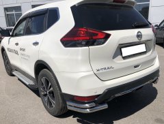 Тюнинг внедорожника Защита заднего бампера Nissan X-trail 2018- наст. время (рестайлинг)