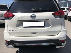 Тюнинг внедорожника Защита заднего бампера Nissan X-trail 2018- наст. время (рестайлинг)