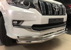 Тюнинг внедорожника Защита переднего бампера Toyota Land Cruiser Prado 150 Style 2019