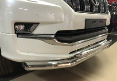 Тюнинг внедорожника Защита переднего бампера Toyota Land Cruiser Prado 150 Style 2019