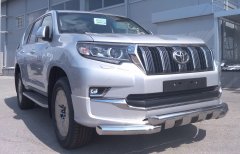 Тюнинг внедорожника Защита переднего бампера Toyota Land Cruiser Prado 150 Style 2019