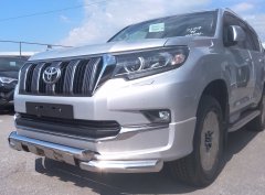 Тюнинг внедорожника Защита переднего бампера Toyota Land Cruiser Prado 150 Style 2019